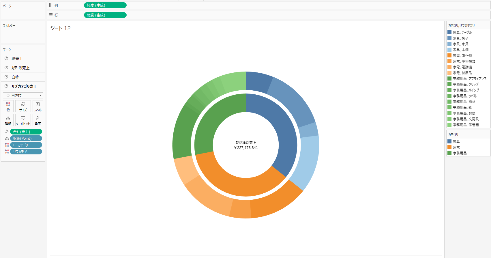 ドーナッツグラフを細く 太く Excel・PowerPoint共通