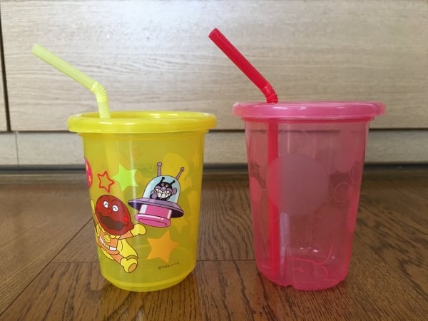 コンビラクマグ ストローマグ初めてストロー漏れないストローしましまぐるぐるダイソ