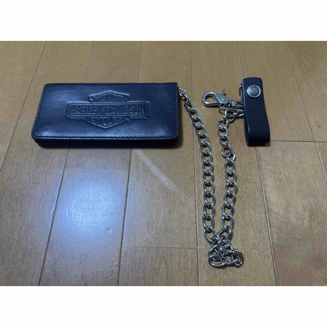 AmazonHarley-Davidson メンズ ウィリーG スカル トール トラッカー バイカー ウォレット XML4710-BLK財布