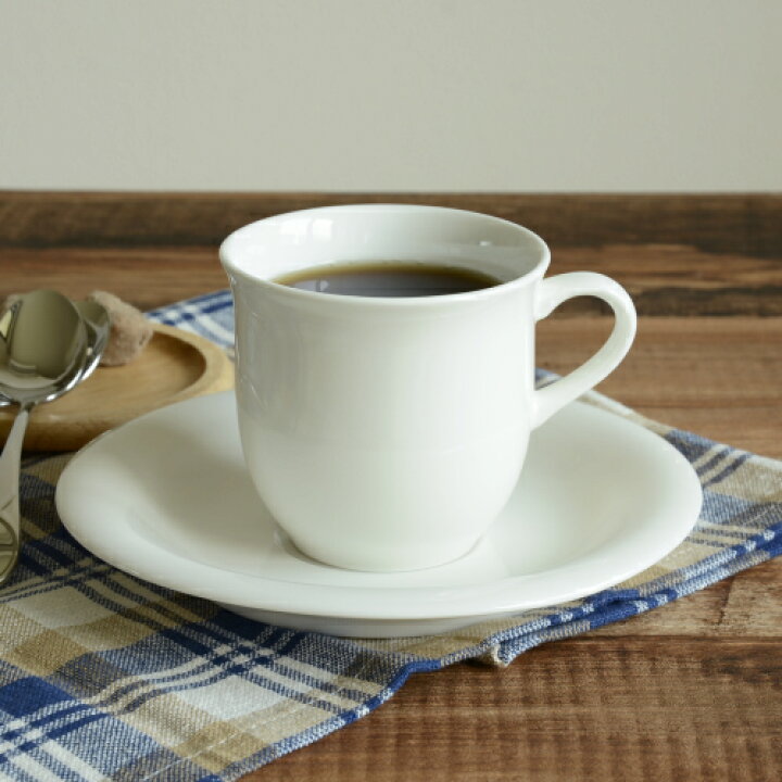 コーヒーカップ コーヒー碗皿 デプレ ホワイトカップ＆ソーサー 磁器 美濃焼 日本製 喫茶店