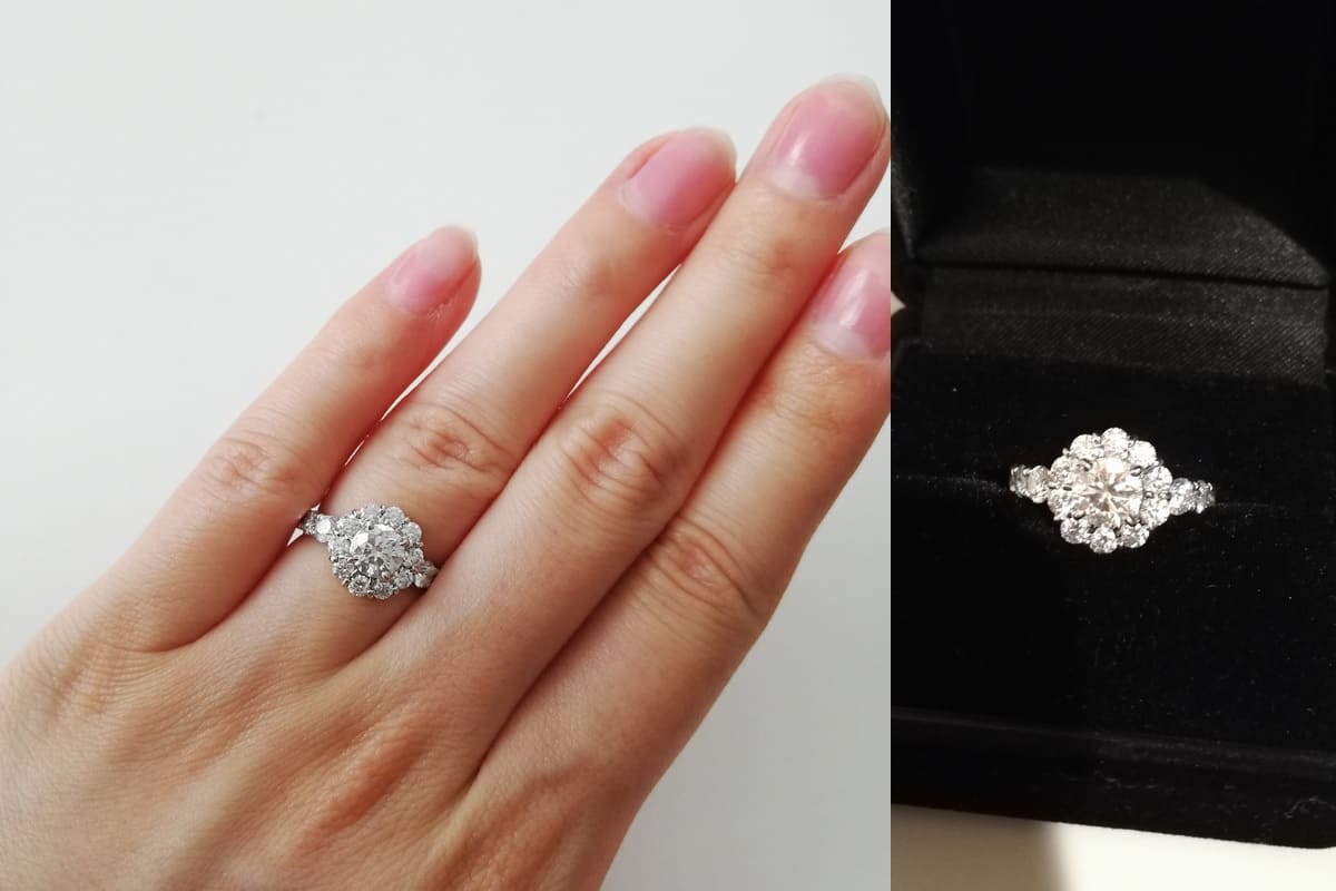 QUATRE CLASSIQUEキャトル クラシック ダイヤモンド リング ハーフ