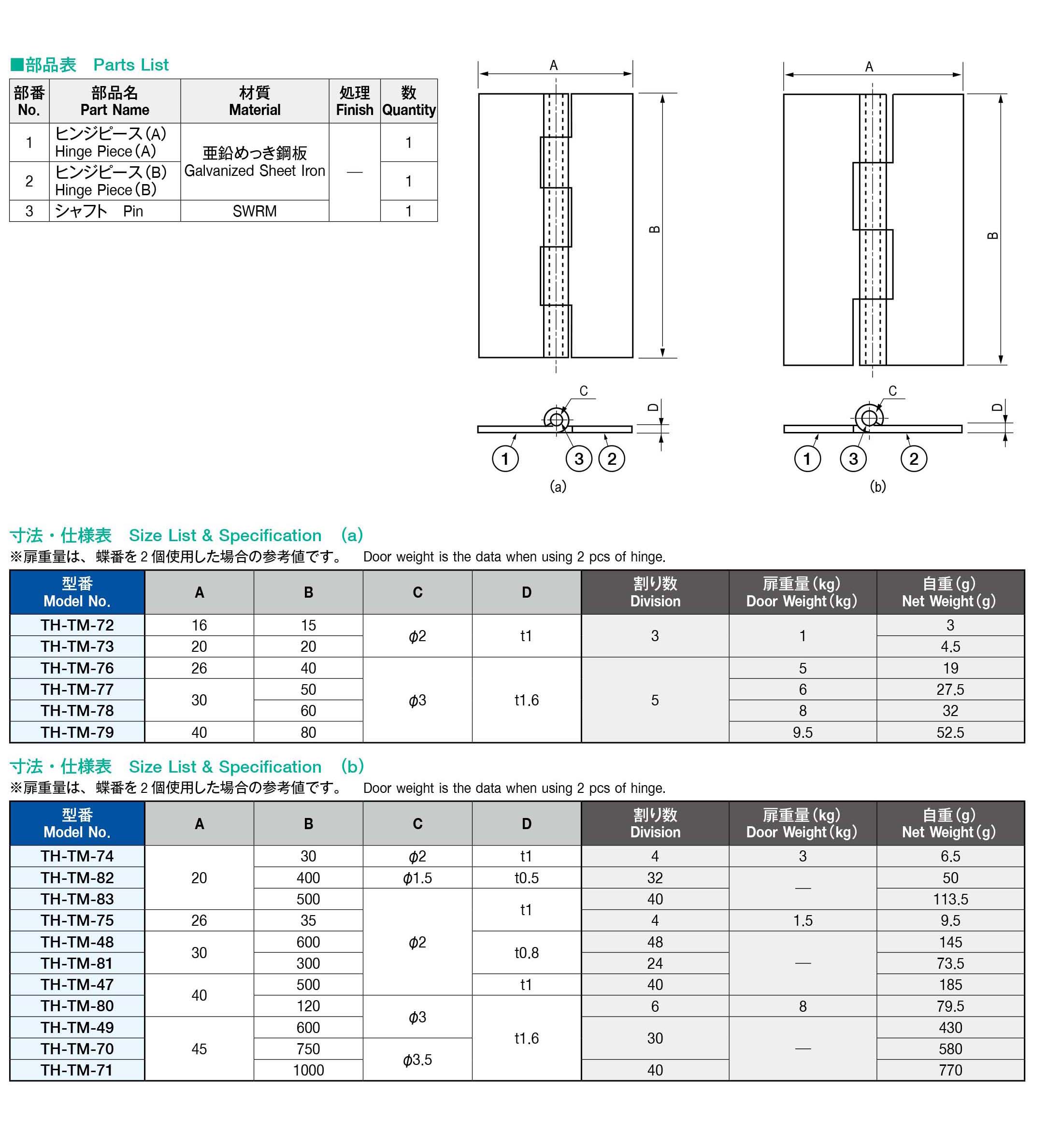 ゲート用T字型蝶番 丁番金具 エクストラTヒンジ Lサイズ BH-328 150MM2枚組