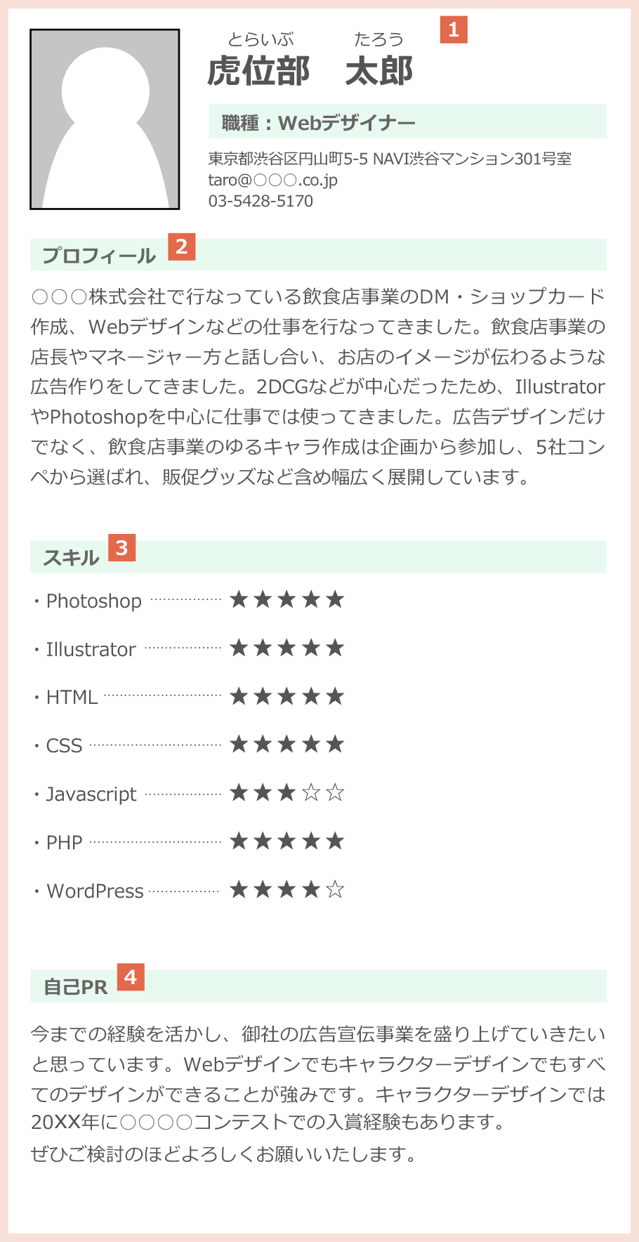 入門 はじめて作るポートフォリオの「自己紹介」 書き方とデザイン・レイアウトの参考例をご紹介- めがねんちblog