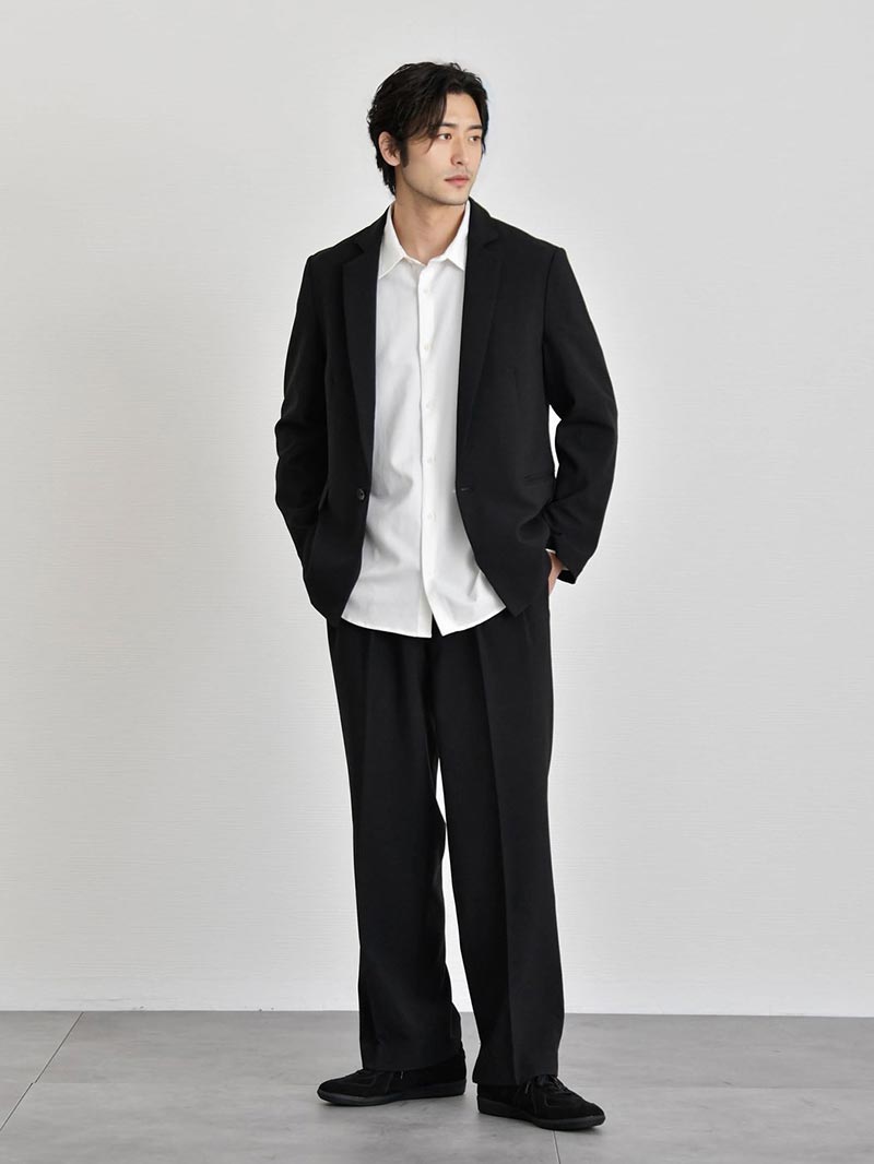 ノーカラージャケットを使った「ビジネスカジュアル」のメンズ人気ファッションコーディネート - WEAR