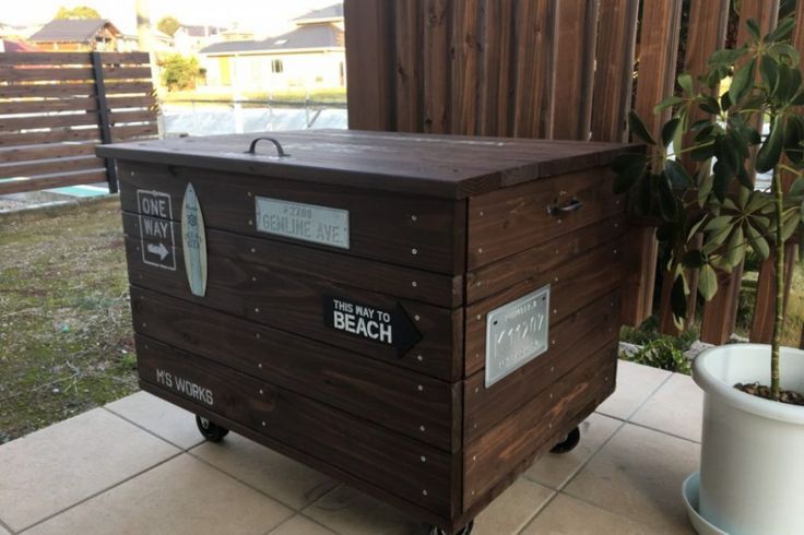 不在票ゼロの完成度！自作の木製宅配ボックスＤＩＹの作り方マエソン小部屋のＤＩＹ