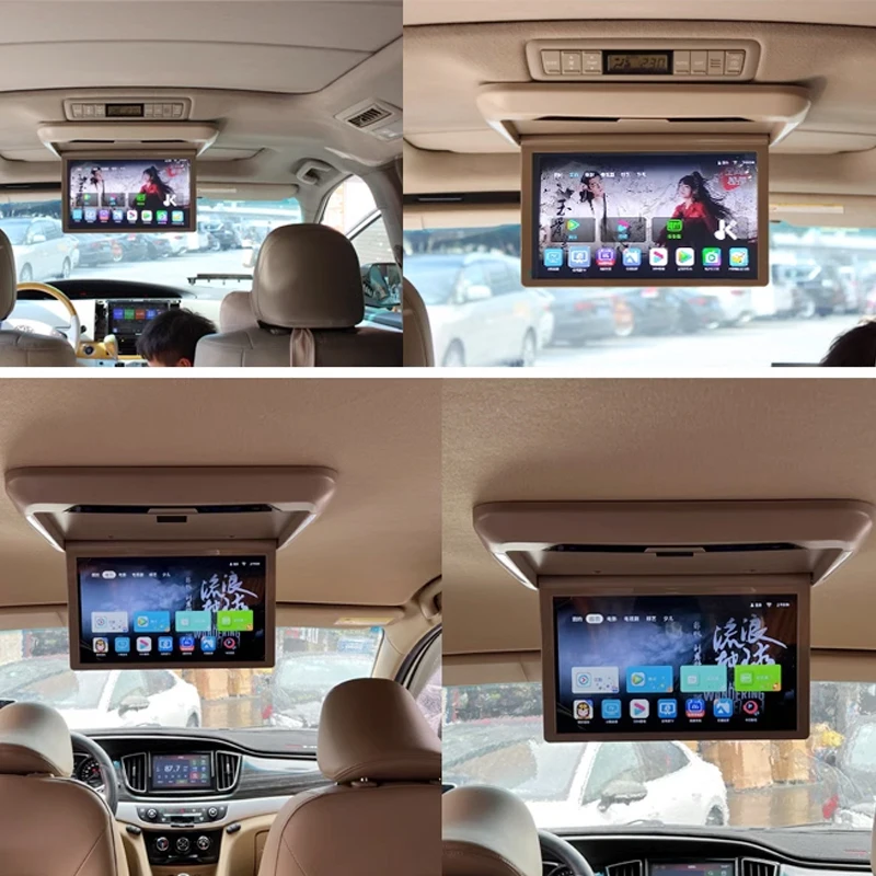 ヘッドレストモニター カーTVヘッドレストモニター HD 1920*1080P 19 インチ車のルーフ マウント モニター車のビデオ ヘッドレスト モニター, 19インチカーモニターHD LCDスクリーンカービデオPlaye 1080P自動車天井ルーフマウントディスプ Amazon.co.jp:ヘッドレスト