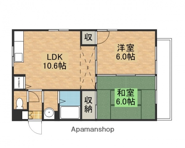 SUUMO】海田市 2LDK 1階(アパマンショップ新白島駅前店(株)プランニングサプライ提供)／広島県安芸郡海田町昭和中町／海田市駅の賃貸・部屋探し情報（100366964846）