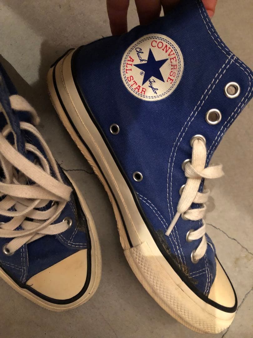 CONVERSE ALL STAR チャックテイラーVibram青 7.5 26 本家コンバースCT70 チャックテイラーvs. 伊藤忠
