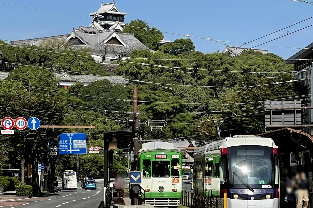 熊本市電(路面電車)路線図