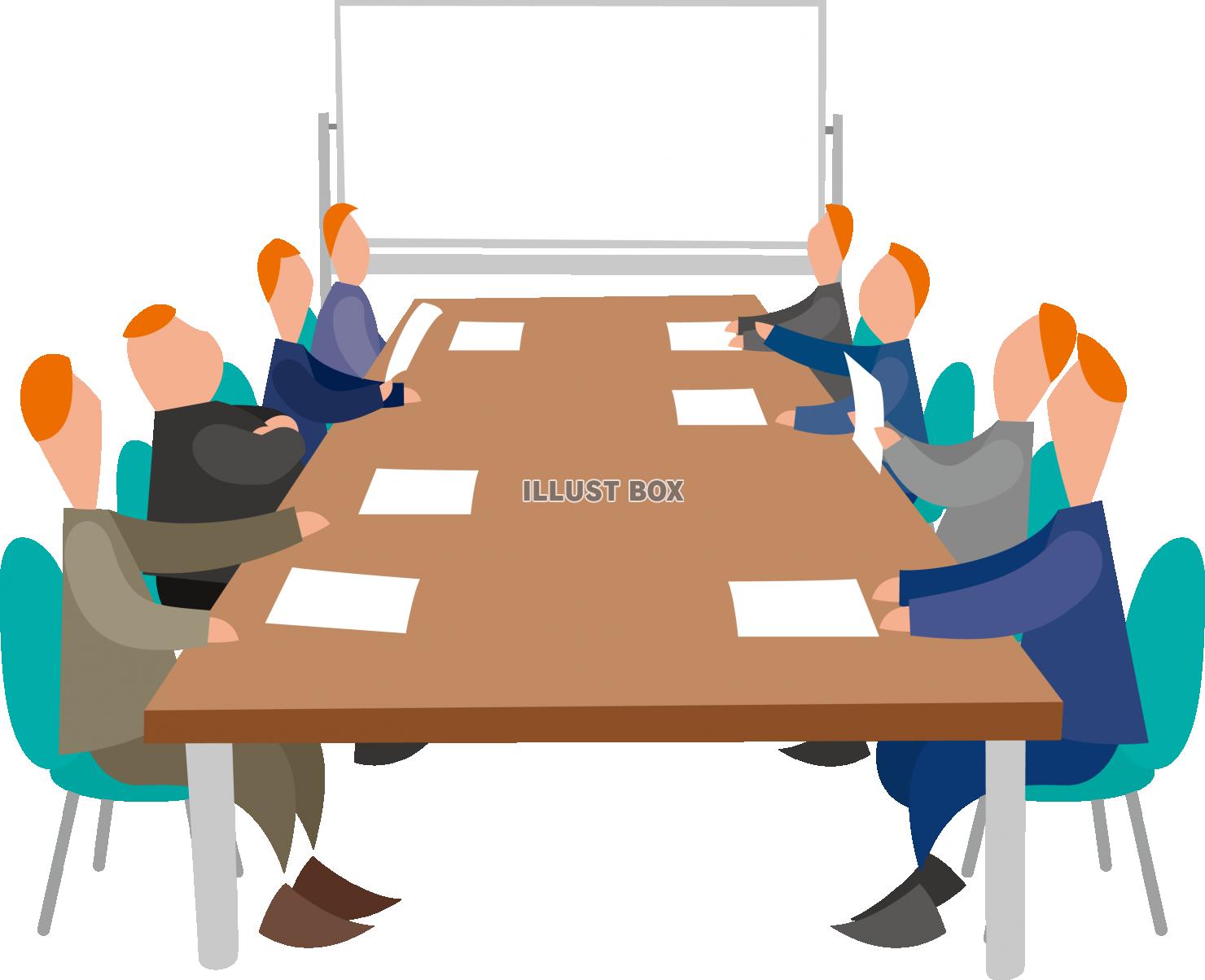 議論中に拍手するビジネスマンのグループイラスト素材透過、PNGフリー画像ダウンロード - Pngtree