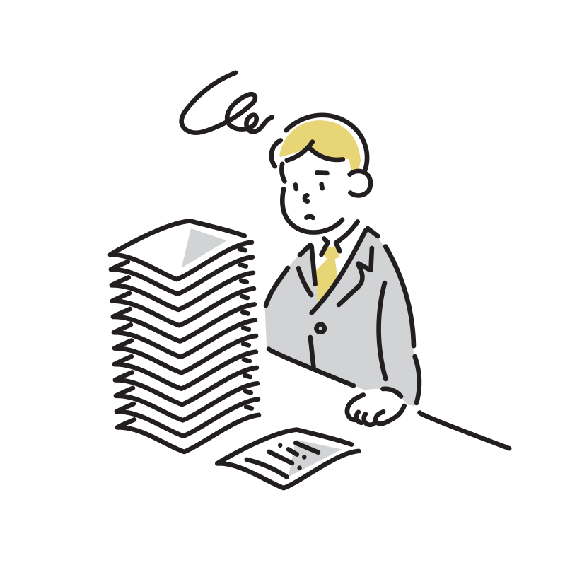 パソコンで仕事をする社員男性のイラスト商用利用可能 無料で使えるかわいいイラストフリー素材えかききょうりゅう