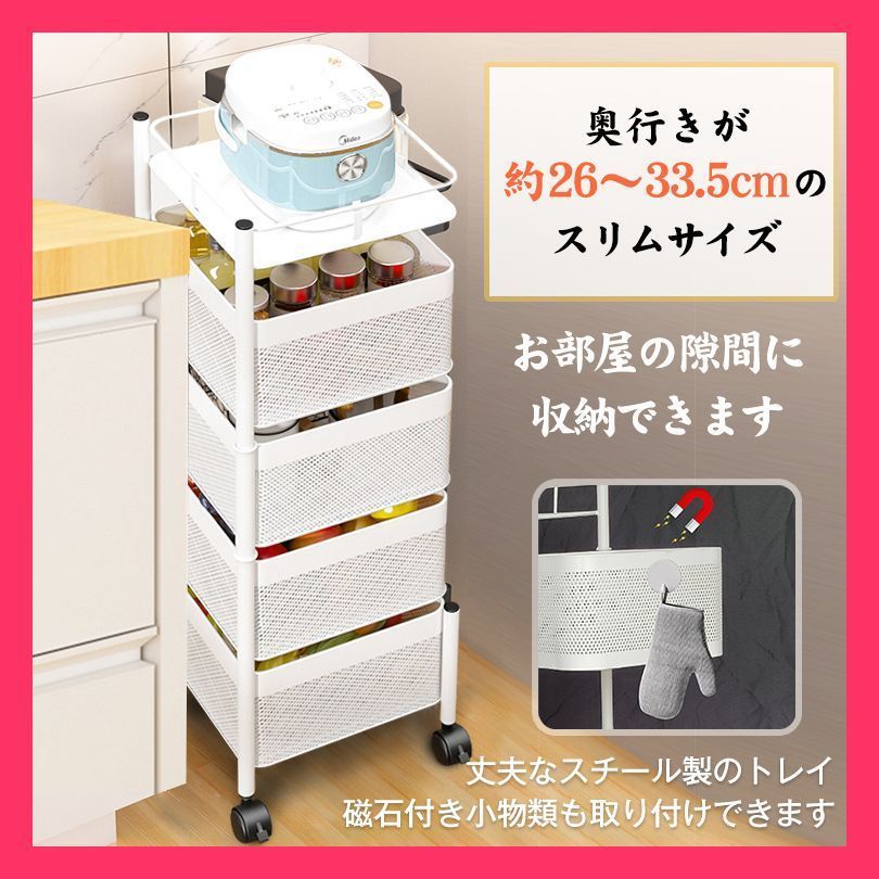 キッチンワゴン 2段 スチールワゴン キャスター付き キッチンラック ラック ワゴン ロップ2段蓋付きnew インテリア家具 おすすめ おしゃLINEブランドカタログ