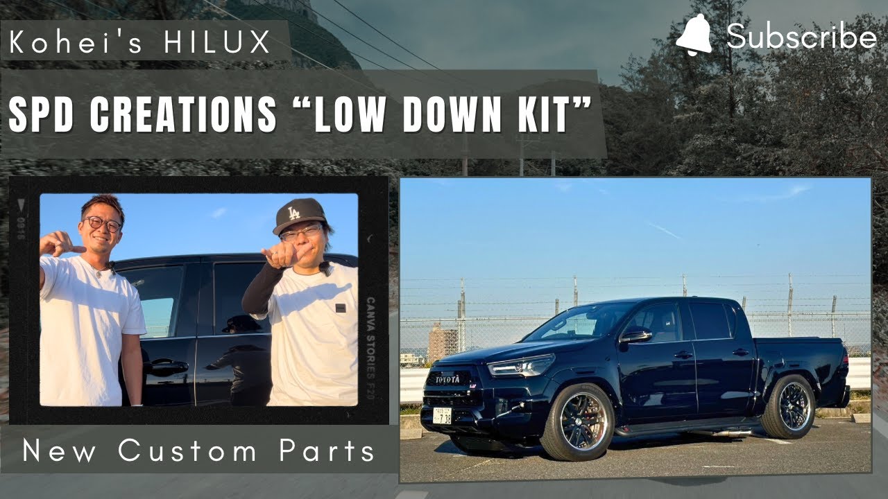 TOYOTA HILUX ピックアップトラック エアサスカスタムレイアウトairforce Suspension japanエアフォースサスペンション ジャパン