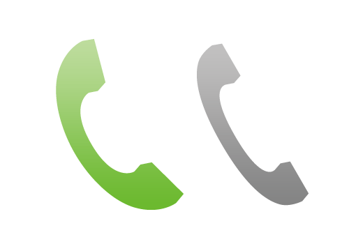 電話アイコンと言う電話アイコンが付いた緑色のアイコン。Premiumベクトル素材