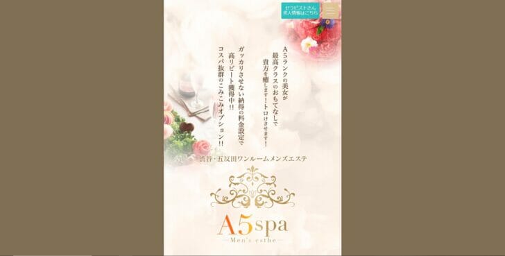 A5spaの求人情報 | 渋谷・代々木・表参道のメンズエステ | エスタマ求人