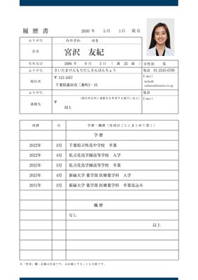 アルバイト 飲食店 の履歴書テンプレートと書き方サンプル - プロフ Proff転職・新卒やアルバイトのスマート履歴書・職務経歴書を簡単作成