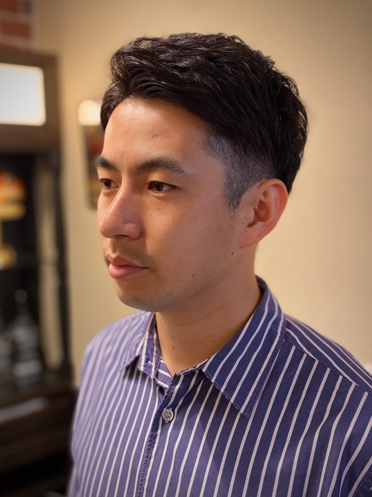 メンズカット ツーブロック 白髪ビジネスショート 40代50 - MEN'S SALON alfRed 瑞穂店のヘアスタイル -Sakuria サクリア