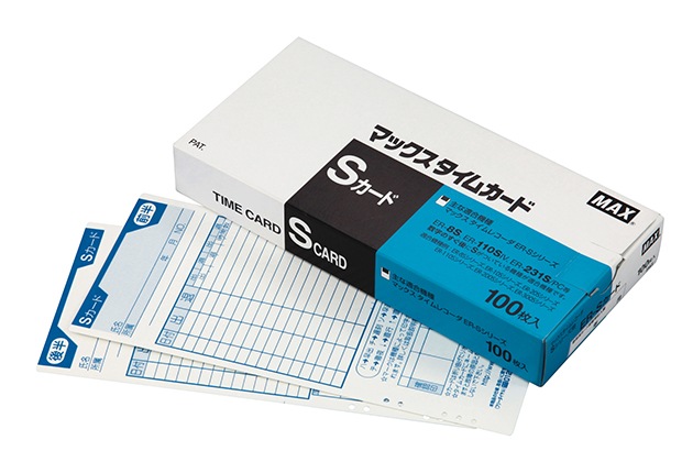 Amazonマックス 電子タイムレコーダー 電波時計付き ER-110SUW ホワイトタイムカード本体文房具・オフィス用品