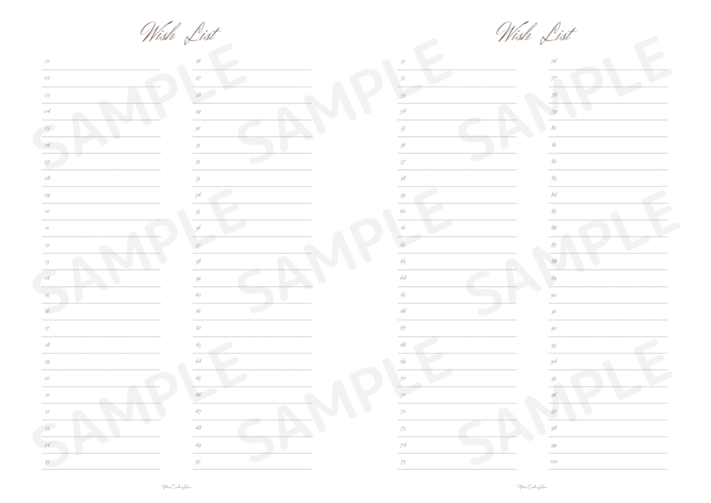 実例も公開 ウィッシュリスト100の作り方と驚きの効果 2023年版手帳のれしぴ