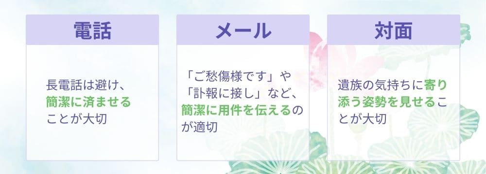 お悔やみ状とお供え物お線香を送る-平和通商