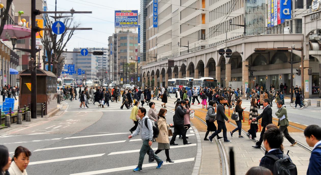 熊本市交通局1200形電車 1207 通町筋停留場 鉄道フォト・写真 by