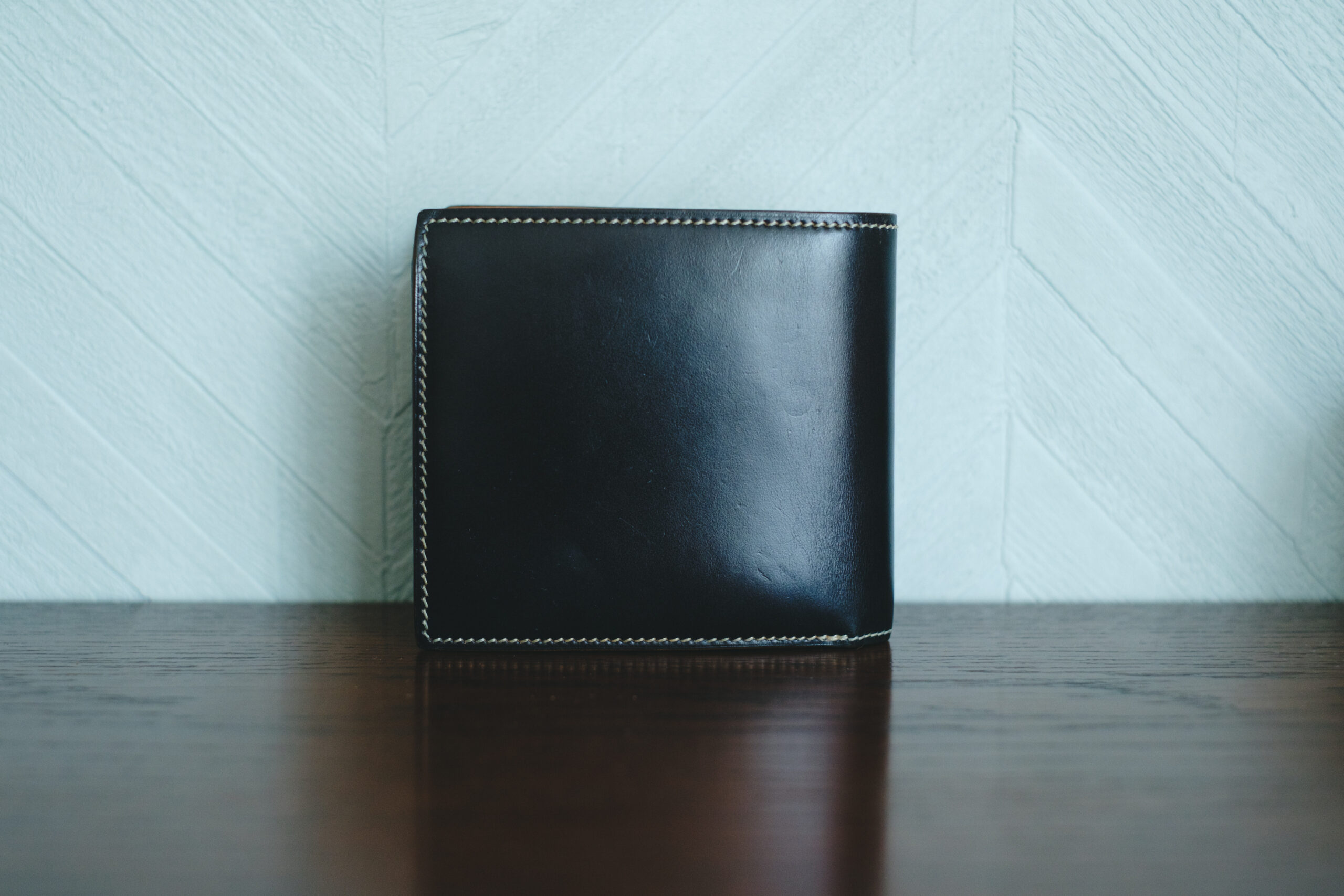 万双 コードバン 長財布 小銭入れ付きボルドー 万双「コードバン小銭入れ」「