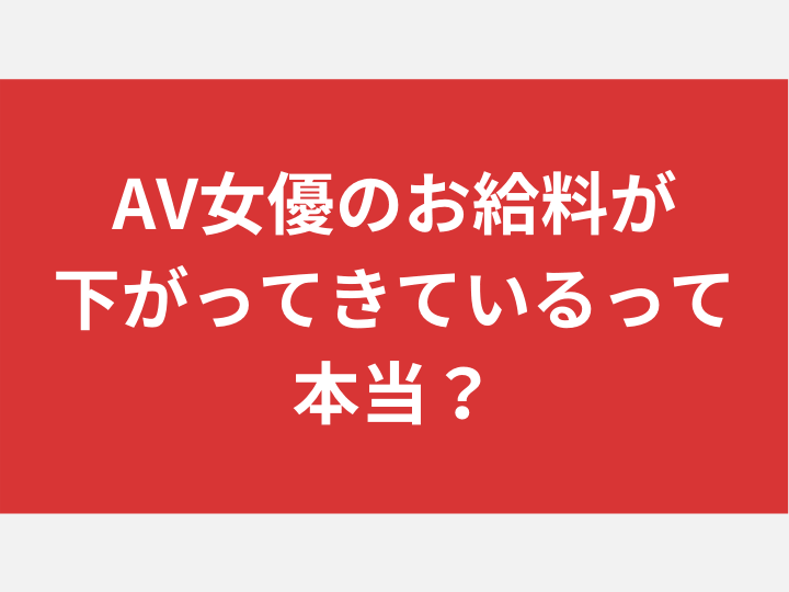 給与明細2 AV女優 前編 - スケダコの全然奇妙じゃない普通の日々