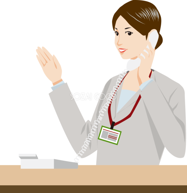 無料素材ビジネス書類を持った女性会社員のイラスト。会社や書類手続きのデザインに