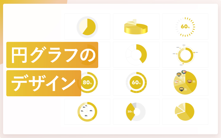 おしゃれな円グラフのスライドデザインエンプレス enpreth