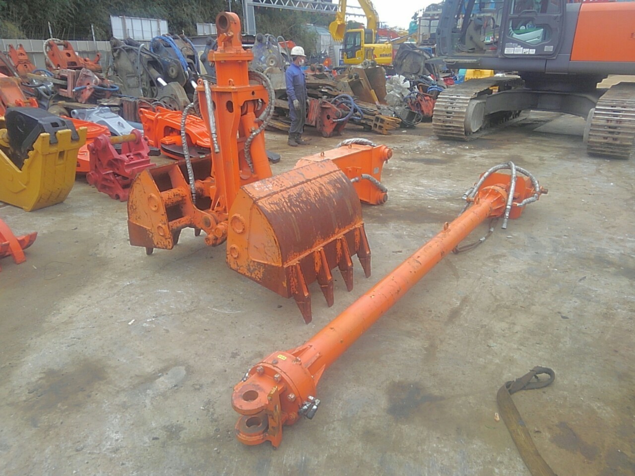 20m 25m 30m 35m伸縮式ロングブーム伸縮式クラムシェルロングアームヒュンダイショベル日立ロングアーム