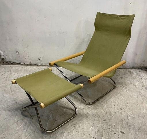 Nychair X ニーチェアｘ ニーチェアエックス NY-101 ブルー ナチュラル パーソナルチェア 折りたたみ椅子 リクライニングチェア