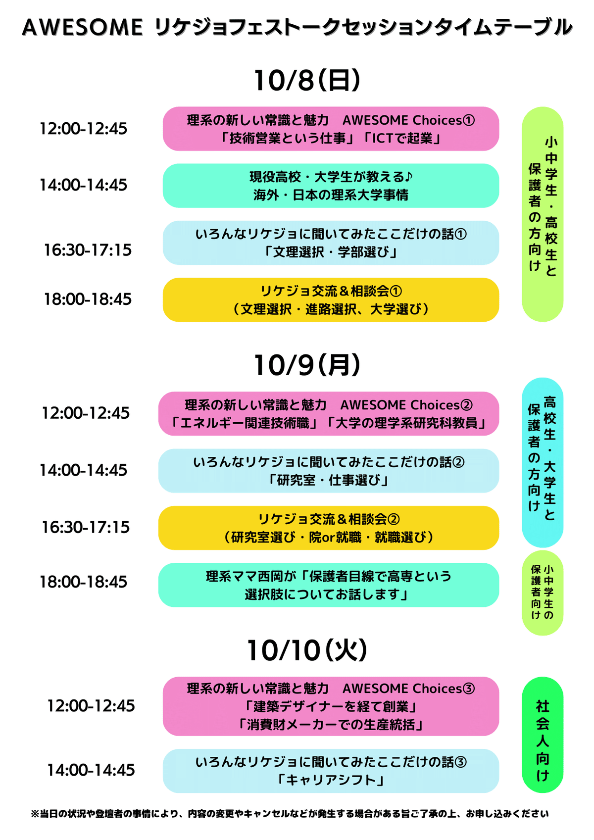 10/8-10/10に大阪梅田NU茶屋町 ４Fでリケジョフェス2023やります！｜西岡幸子＠強み開発とSTEM分野のソーシャルビジネスに挑むP&Gエンジニア出身のミドフォー起業家