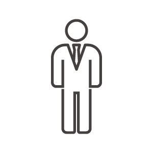 ビジネスマン - 無料ピクトグラム白黒イラスト