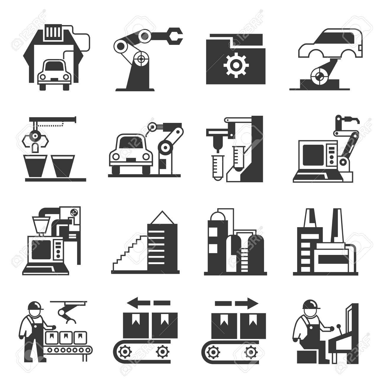 製造ラインシルエット イラストの無料ダウンロードサイト「シルエットAC」