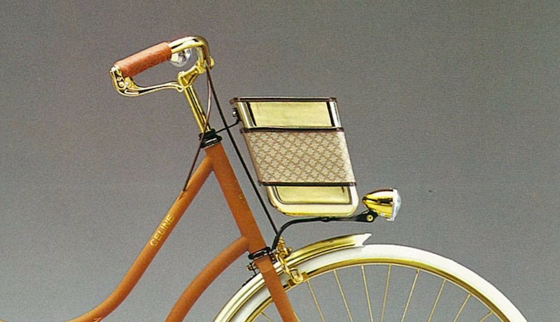 超貴重！シルエットセリーヌ CELINE ブリヂストン 限定30台 古畑任三郎 使用モデル 24Kメッキ レザー シティーサイクル 自転車 1984年当時30万円 珍品 ヴィンテージ 激レア 中古