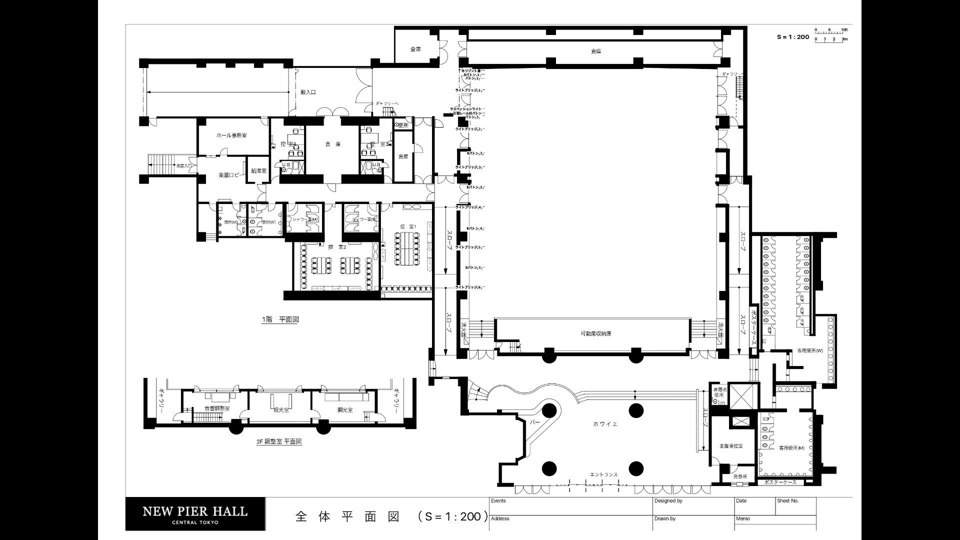座席からの見え方 竹芝ニューピアホール – 座席表予想図.アリーナ