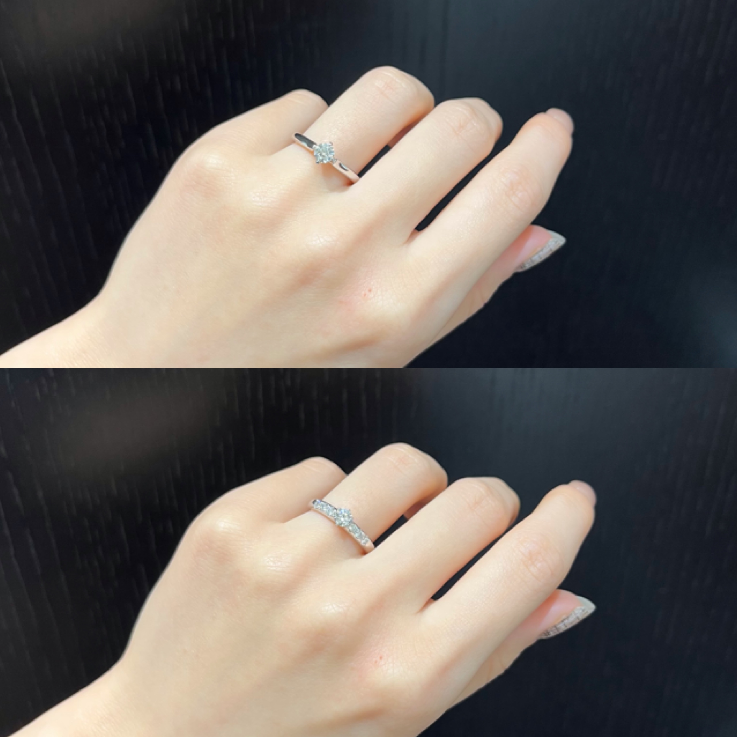 FRED銀座本店にて🩵 今回のテーマは 『Happy Blue Shades』ずっと気になっていたボリュームのあるリング、『パンドゥスークル』付けてみました🩵ピアスとネックレスはピンクゴールドの