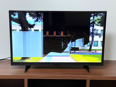 テレビ破損確認用 子どもがテレビを壊した！ テレビの修理代に保険