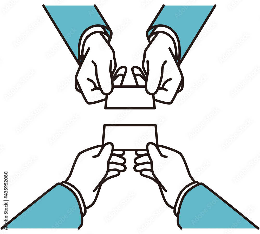 名刺交換 10814000004 の写真・イラスト素材アマナイメージズ