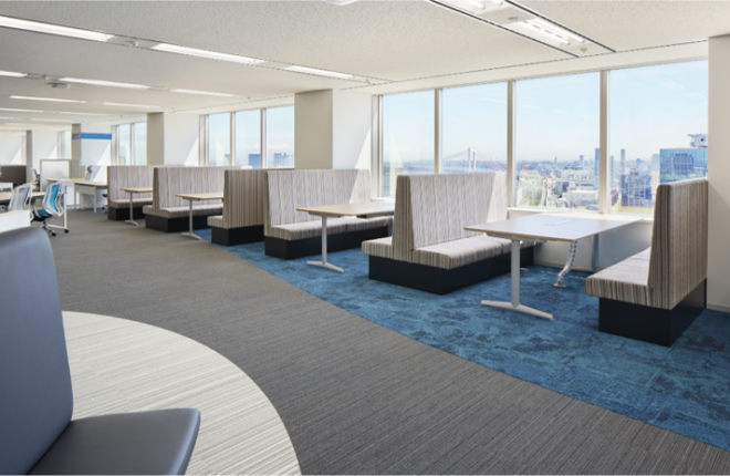 オフィスのファミレス席メリット3選！コミュニケーション活性化の事例解説オフィス東京の店舗・オフィス内装デザインはユニオンテック