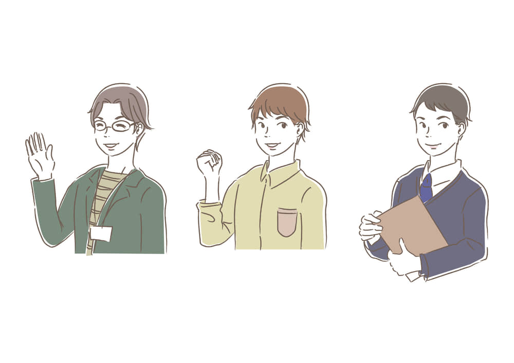 提案する若いビジネスマンの無料イラストイラストセンタ