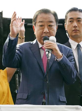 立民野田氏「裏の政治文化壊す」 公示日は大物議員の選挙区回る | 共同通信