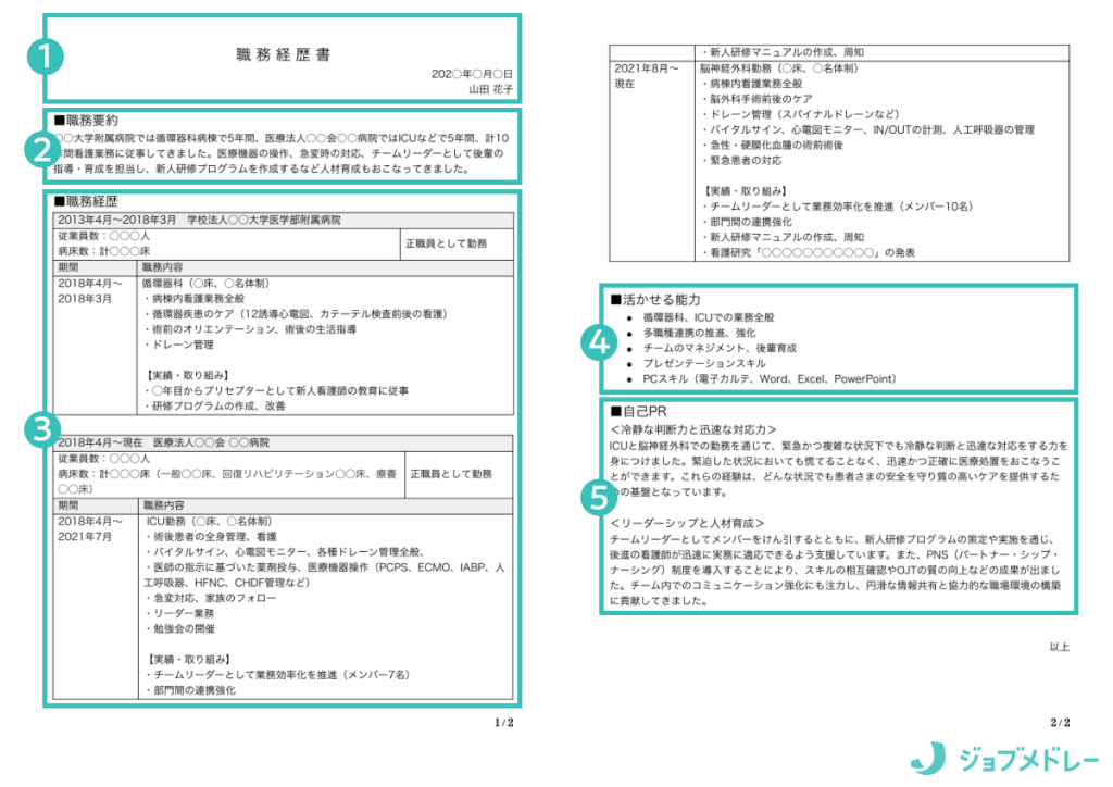 職務経歴書 スマホ入力対応 」のテンプレート 書式 無料ダウンロードビジネスフォーマット 雛形 のテンプレートBANK