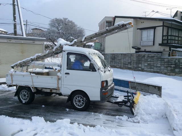 除雪車製作１号車実践！！3号車ドラム缶排土板も少し参加！！ 除雪車除雪機スノープラウ軽トラ朝来市養父市但馬牛焼肉
