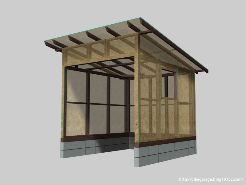 バイクガレージＤＩＹ ～垂木・屋根 施工 編～あき散歩