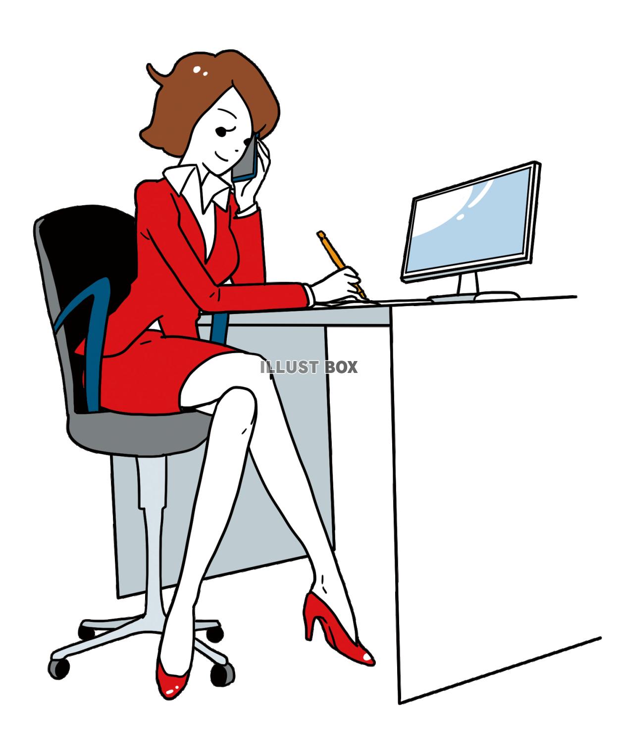 フリー写真飲食店でも仕事するビジネスウーマンパブリックドメインQ：著作権フリー画像素材集