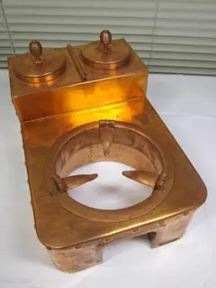 デザイン綺麗な銅壷 長火鉢 火鉢道具 鉄Antique Sam's Collection