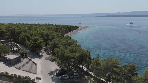 The Sarakiniko beach with