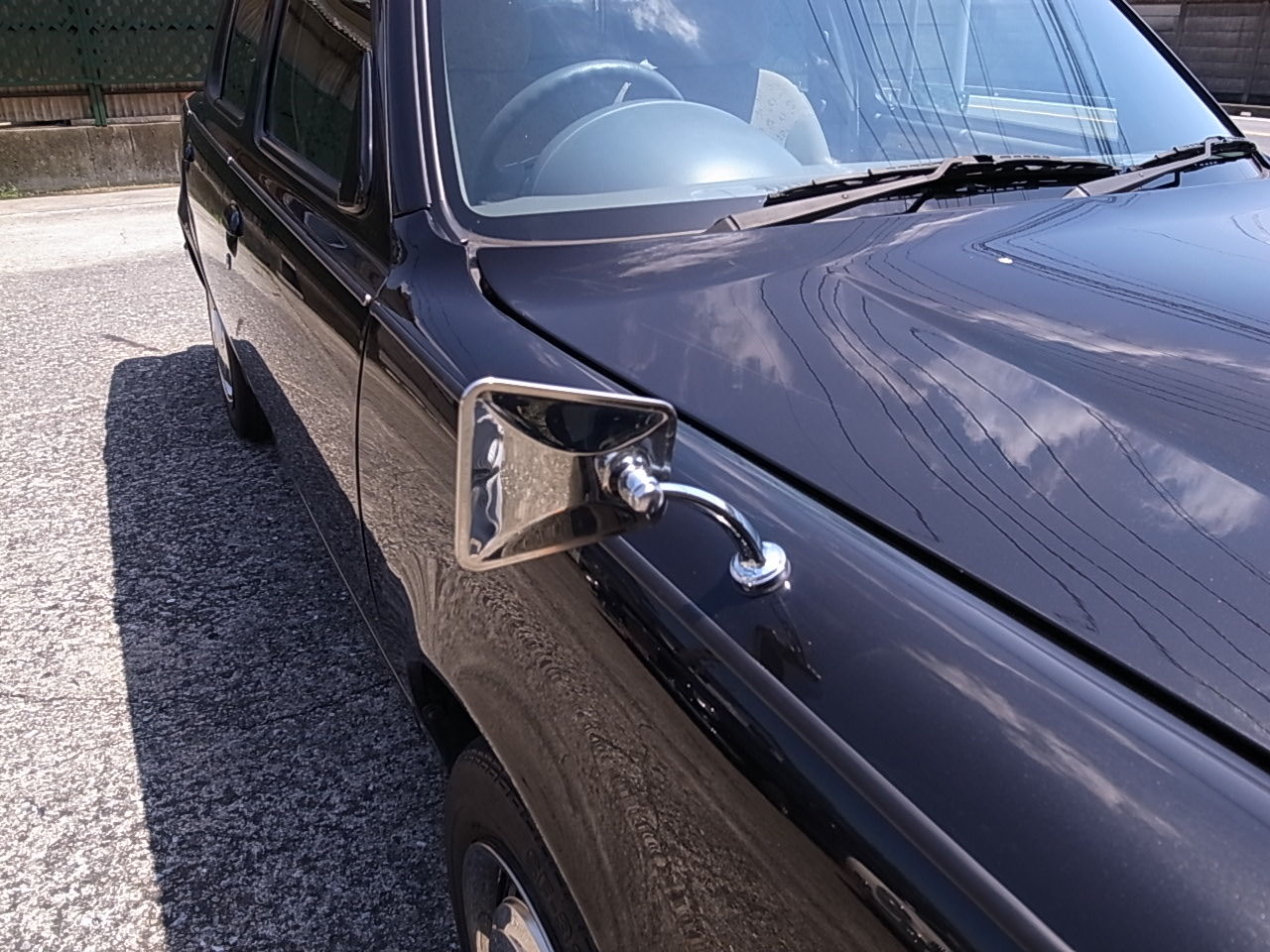 メッキ ドアミラー フェンダーミラー 左右共通 社外新品 旧車パーツ サニトラ 旧車 バン トラック