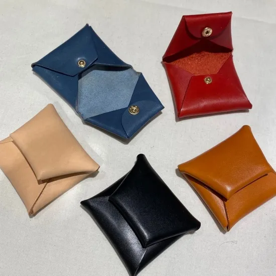 フラップ付き 二つ折り財布 本革栃木レザー小銭入れ 有り 日本製